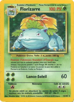Carte Pokémon Florizarre 15 — Set de Base