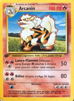 Carte Pokémon Arcanin 23 — Set de Base