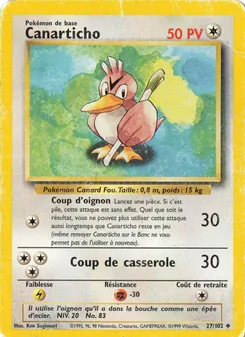 Carte Pokémon Canarticho 27 — Set de Base