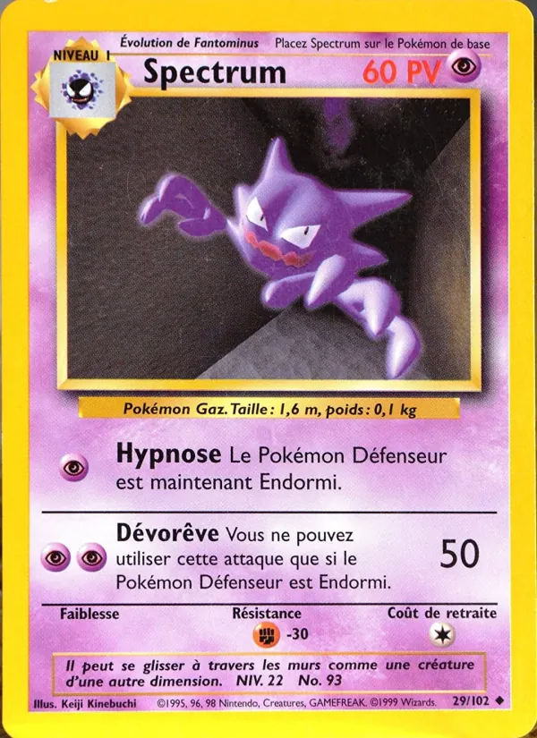 Carte Pokémon Spectrum 29/102 de l'extension Set de Base