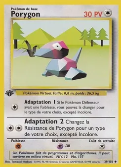 Carte Pokémon Porygon 39 — Set de Base
