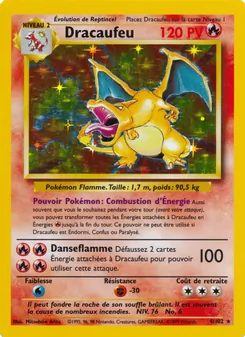 Carte Pokémon Dracaufeu 4 — Set de Base