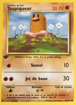 Carte Pokémon Taupiqueur 47 — Set de Base