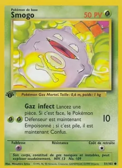 Carte Pokémon Smogo 51 — Set de Base