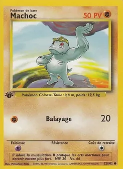 Carte Pokémon Machoc 52 — Set de Base