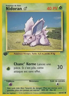 Carte Pokémon Nidoran ♂ 55 — Set de Base