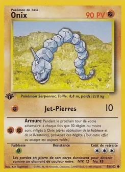 Carte Pokémon Onix 56 — Set de Base
