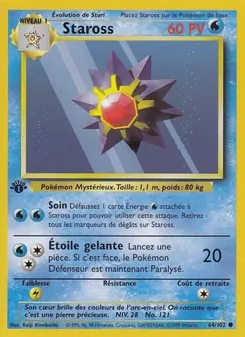 Carte Pokémon Staross 64 — Set de Base
