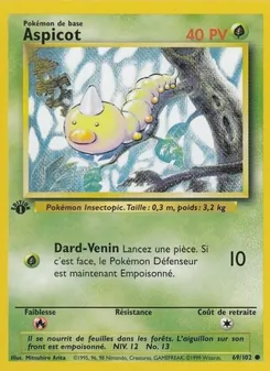 Carte Pokémon Aspicot 69 — Set de Base