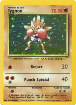 Carte Pokémon Tygnon 7 — Set de Base