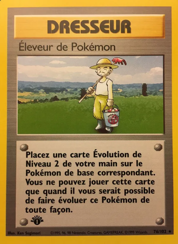 Carte Pokémon Éleveur de Pokémon 76/102 de l'extension Set de Base