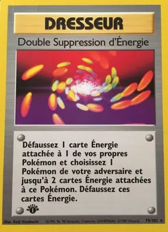 Carte Pokémon Double Suppression d'Énergie 79 — Set de Base