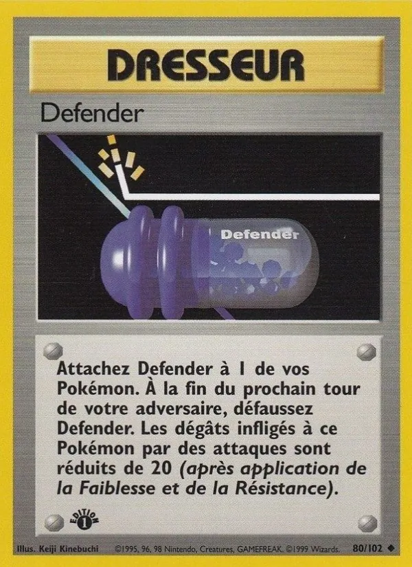 Carte Pokémon Defender 80/102 de l'extension Set de Base