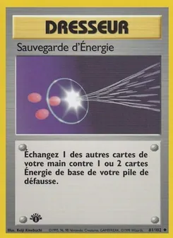 Carte Pokémon Sauvegarde d'Énergie 81 — Set de Base