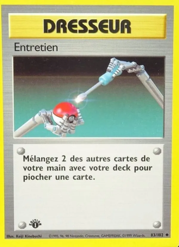 Carte Pokémon Entretien 83/102 de l'extension Set de Base