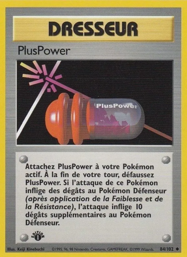 Carte Pokémon PlusPower 84/102 de l'extension Set de Base