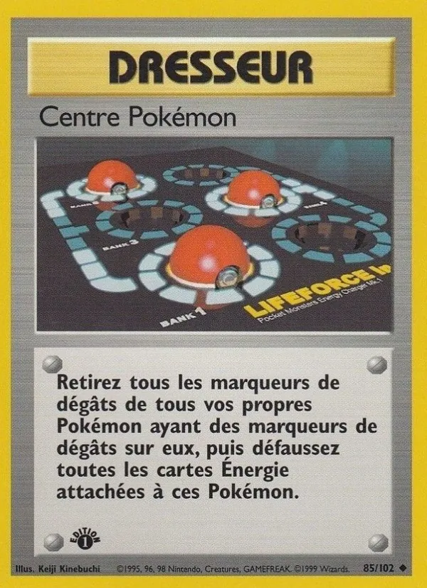 Carte Pokémon Centre Pokémon 85/102 de l'extension Set de Base