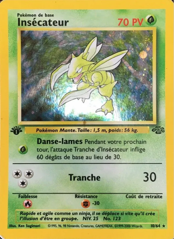 Carte Pokémon Insécateur 10/64 de l'extension Jungle