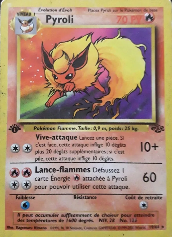 Carte Pokémon Pyroli 19/64 de l'extension Jungle