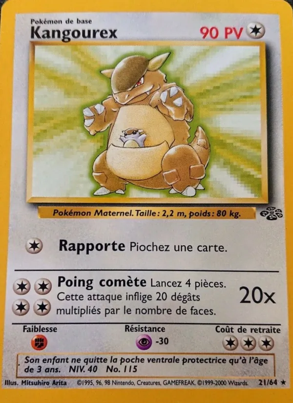 Carte Pokémon Kangourex 21/64 de l'extension Jungle