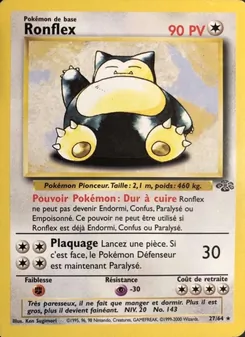 Carte Pokémon Ronflex 27 — Jungle