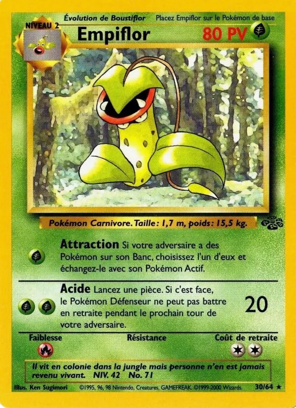 Carte Pokémon Empiflor 30/64 de l'extension Jungle