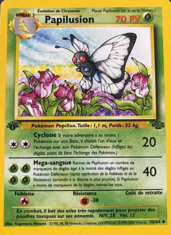 Carte Pokémon Papilusion 33/64 de l'extension Jungle