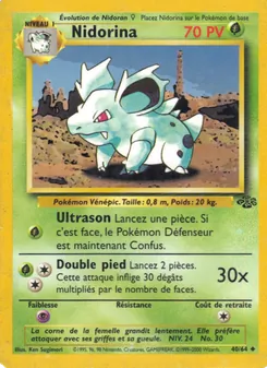 Carte Pokémon Nidorina 40 — Jungle