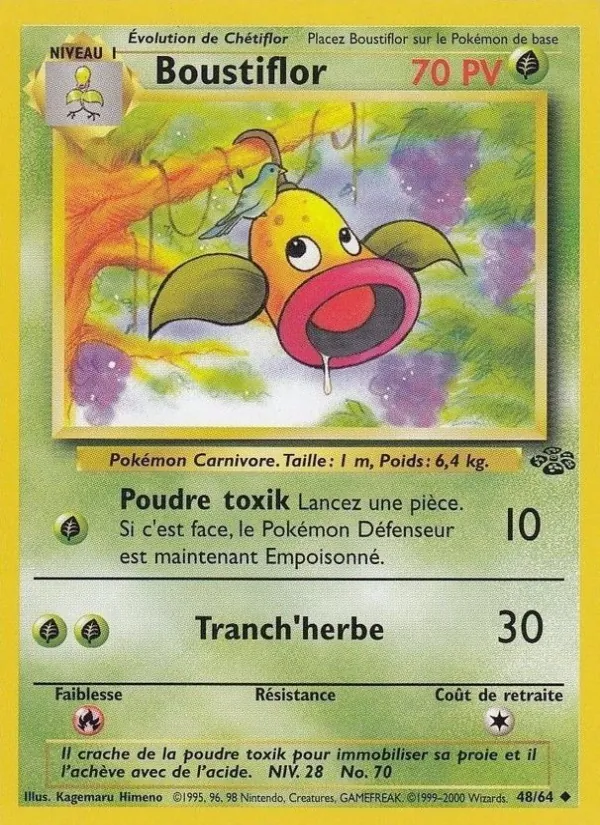 Carte Pokémon Boustiflor 48/64 de l'extension Jungle