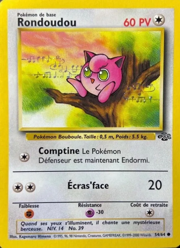 Carte Pokémon Rondoudou 54/64 de l'extension Jungle