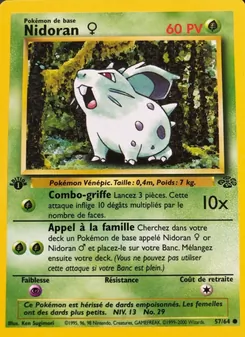 Carte Pokémon Nidoran ♀ 57 — Jungle