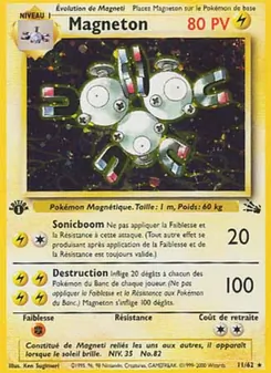 Carte Pokémon Magneton 11 — Fossile