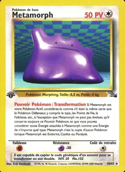 Carte Pokémon Metamorph 18 — Fossile