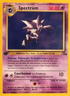 Carte Pokémon Spectrum 21 — Fossile
