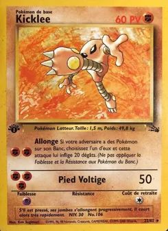 Carte Pokémon Kicklee 22 — Fossile