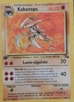 Carte Pokémon Kabutops 24 — Fossile