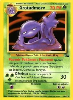 Carte Pokémon Grotadmorv 28 — Fossile