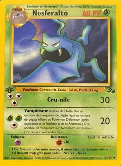Carte Pokémon Nosferalto 34 — Fossile