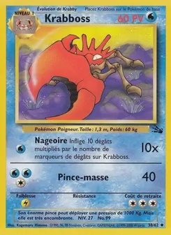 Carte Pokémon Krabboss 38 — Fossile