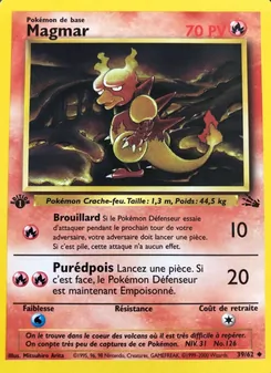 Carte Pokémon Magmar 39 — Fossile
