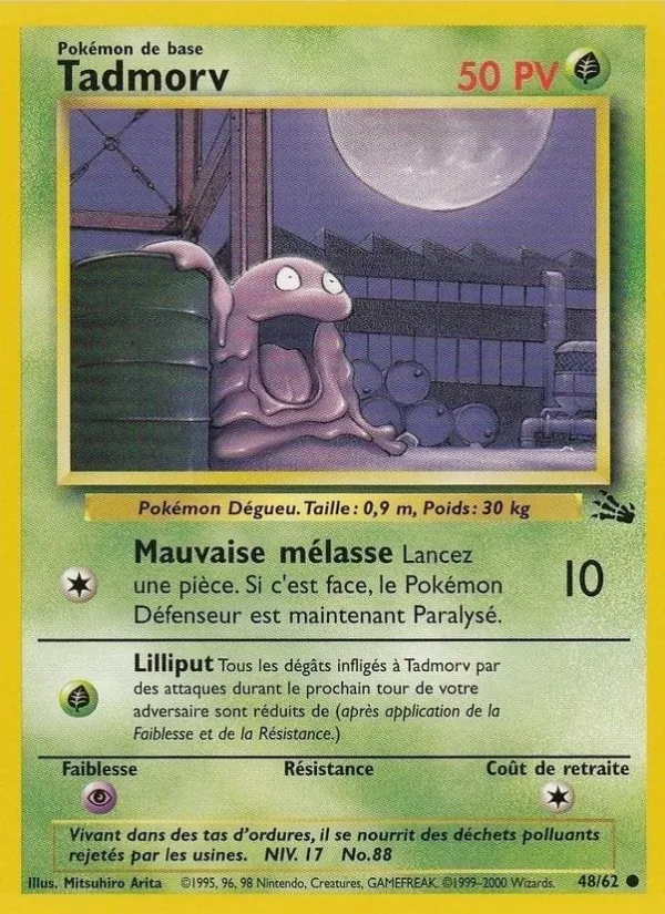 Carte Pokémon Tadmorv 48/62 de l'extension Fossile