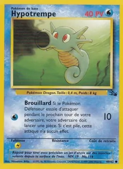 Carte Pokémon Hypotrempe 49 — Fossile