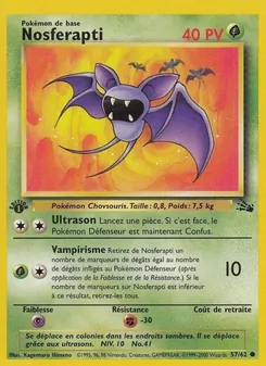 Carte Pokémon Nosferapti 57 — Fossile