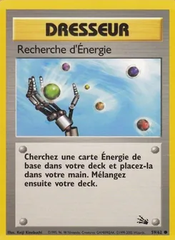 Carte Pokémon Recherche d'Énergie 59 — Fossile