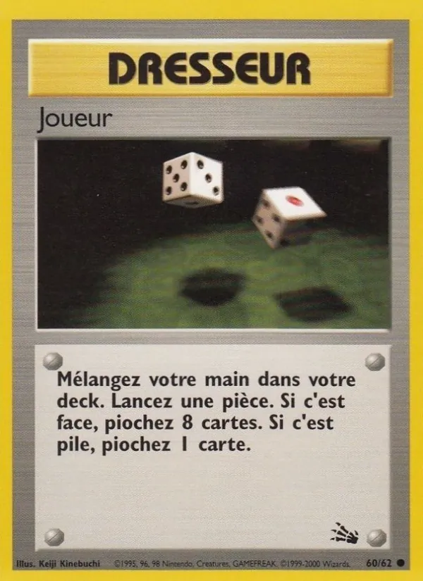 Carte Pokémon Joueur 60/62 de l'extension Fossile