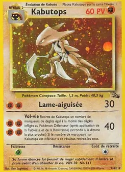 Carte Pokémon Kabutops 9 — Fossile