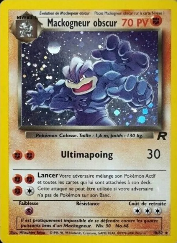 Carte Pokémon Mackogneur obscur 10/82 de l'extension Team Rocket