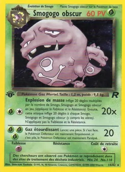Carte Pokémon Smogogo obscur 14 — Team Rocket