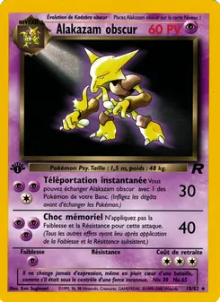 Carte Pokémon Alakazam obscur 18 — Team Rocket