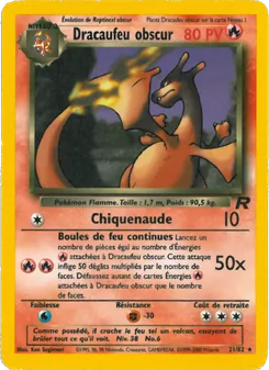 Carte Pokémon Dracaufeu obscur 21 — Team Rocket
